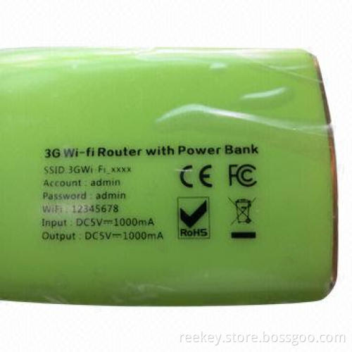 3G WiFi Router, 5,600mAh Power Bank